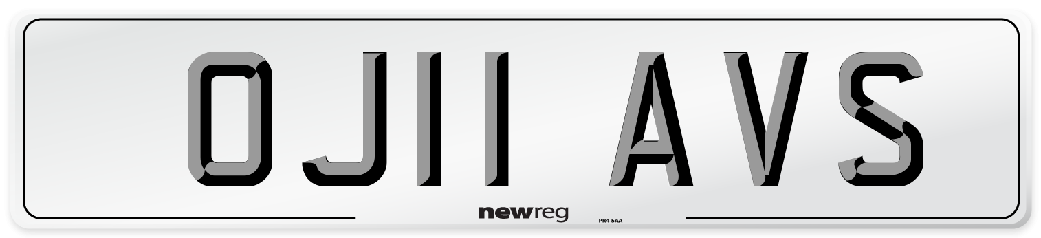 OJ11 AVS Number Plate from New Reg